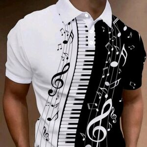 Black and white collar shirt